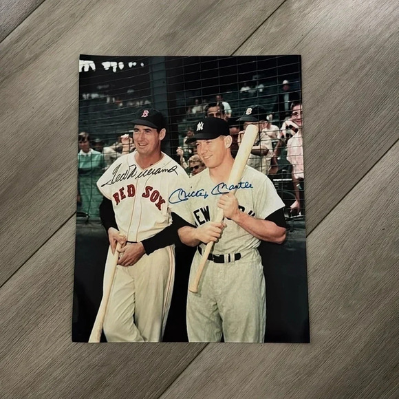 Mickey Mantle Ted Williams   signed 8x10 photo… - Picture 1 of 1